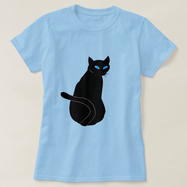 Black Cat T - Shirt (Design vorne)