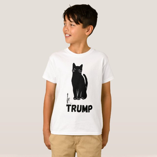 Black Cat t shirt trump (Vorne ganz)