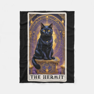 Black Cat Tarot Card The Hermit Halloween Childys Fleecedecke