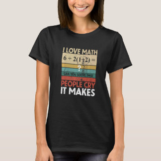 Black Cat Teacher ich Liebe Mathematik es die Leut T-Shirt