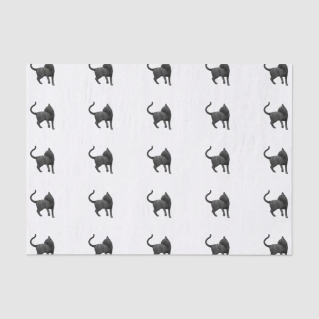 Black Cat Tissue Paper Seidenpapier (Vorderseite)