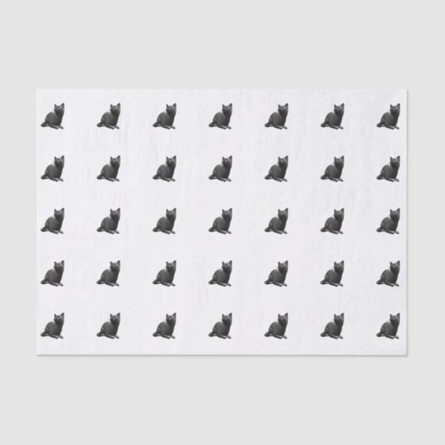 Black Cat Tissue Paper Seidenpapier (Vorderseite)