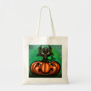 Black Cat Tote Bag Tragetasche