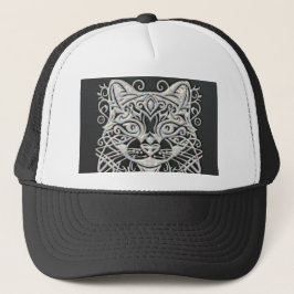 Black Cat Trucker Hat Truckerkappe
