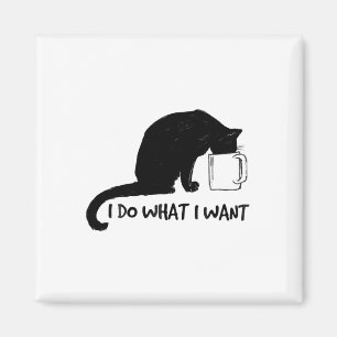 Black Cat Tu, was ich Red Cup Gewollt lustig meine Magnet