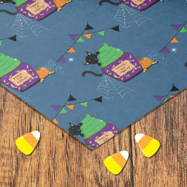 Black Cat und Cupcake Blue Halloween Teppichpapier Seidenpapier