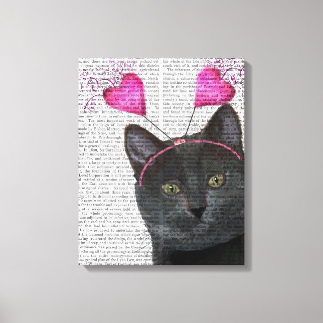 Black Cat Valentine Leinwanddruck (Vorderseite)