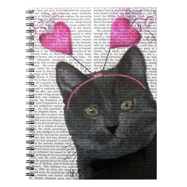 Black Cat Valentine Notizblock (Vorderseite)