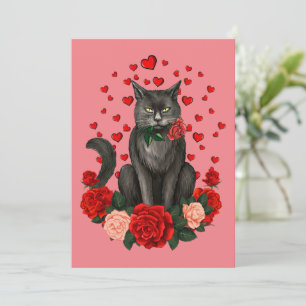 Black Cat Valentinstag Boys Girls Offiziell Teena Einladung