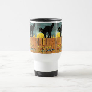 Black Cat Vintag Halloween Thema Tasse
