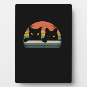 Black Cat Vintag Retro Style - Cats Lover Gift Fotoplatte
