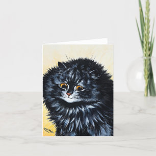 Black Cat von Louis Wain Dankeskarte