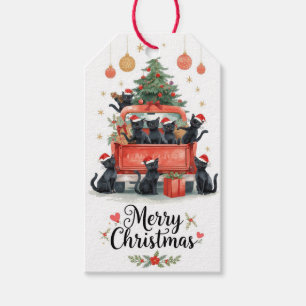 Black Cat Weihnachten für Katzen Liebhaber Geschenkanhänger
