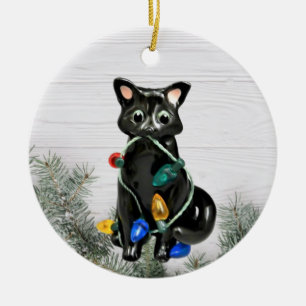 Black Cat Weihnachtsschmuck