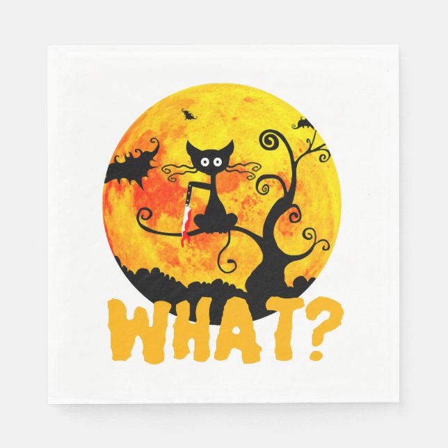 Black Cat What Black Cat - Serviette (Vorderseite)