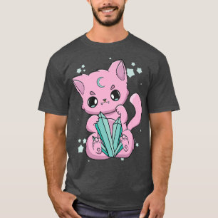 Black Cat Wicca Cute Anime Neko Kitten Nugoth Prem T-Shirt