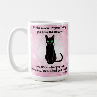 Black Cat Wisdome - Kirschblüten Kaffeetasse