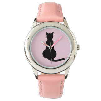 BLACK CAT  WRIST WATCH VALENTINE'S DAY ARMBANDUHR