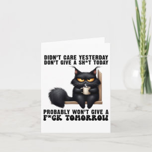 Black Cat wurde nicht Pflege gestern nicht geben e Karte