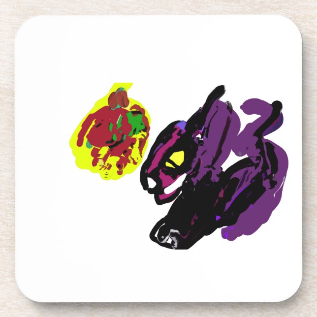 Black Cat yes Herbst Getränkeuntersetzer (Vorderseite)