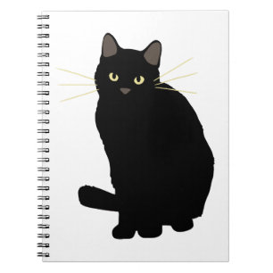 Black Cat Zeichnend Niedliche Black Cat Cat Mama C Notizblock