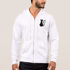 Black Cat Zip Hoodie