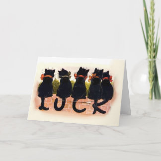 black cats - good luck karte