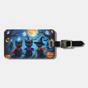 Black Cats Pumpkin Halloween Funny Gepäckanhänger