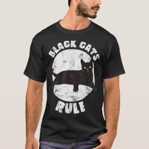 Black Cats Rule Vater Kitty Daddy Cat Mama Weihnac T-Shirt