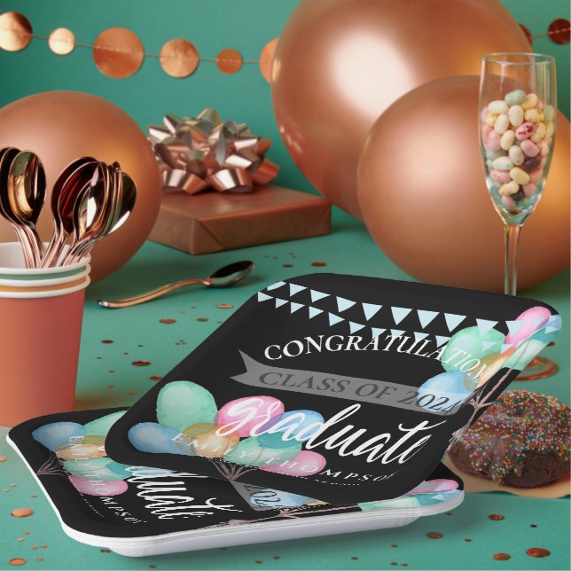 Black Celebration Class of 2023 Graduation Party Pappteller (Multi)