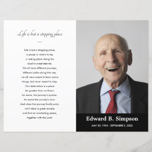 Black Celebration of Life Funeral Program Foto