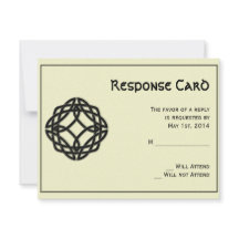 Black Celtic Eternity Knot Response Card