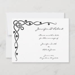 Black Celtic Knot Corner Save the Date