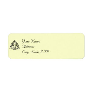 Black Celtic Knot Return Address Label