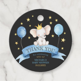 black chalk baby elephant STARS AND BALLOONS Geschenkanhänger