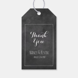 Black Chalkboard Hochzeit danke Ihnen für die Gabe Geschenkanhänger