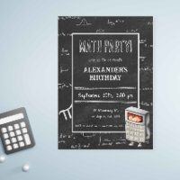 Black Chalkboard Math Formulas Calculator Geburtst