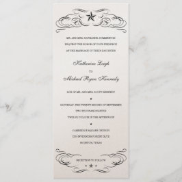 Black & Champagne Lone Star Hochzeit Einladungen