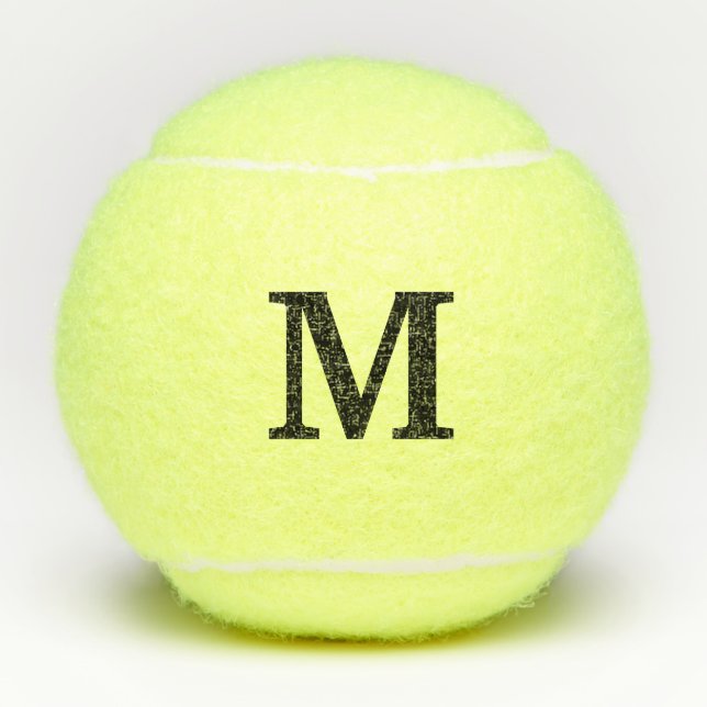 Black Charter Serif Tennis Balls Tennisbälle (Vorderseite)