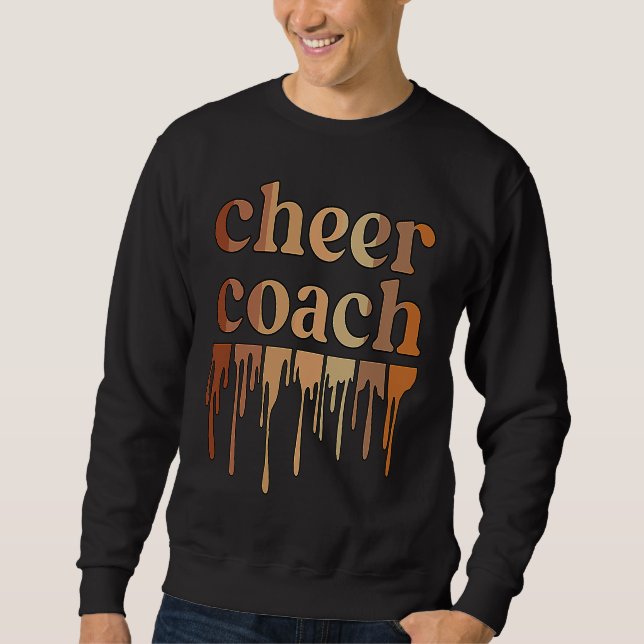 Black Cheer Coach African American Cheerleading Co Sweatshirt (Vorderseite)