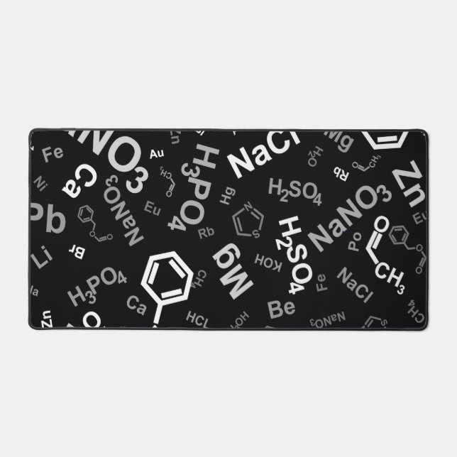 Black Chemist Chemistry Schreibtischunterlage (Vorderseite)
