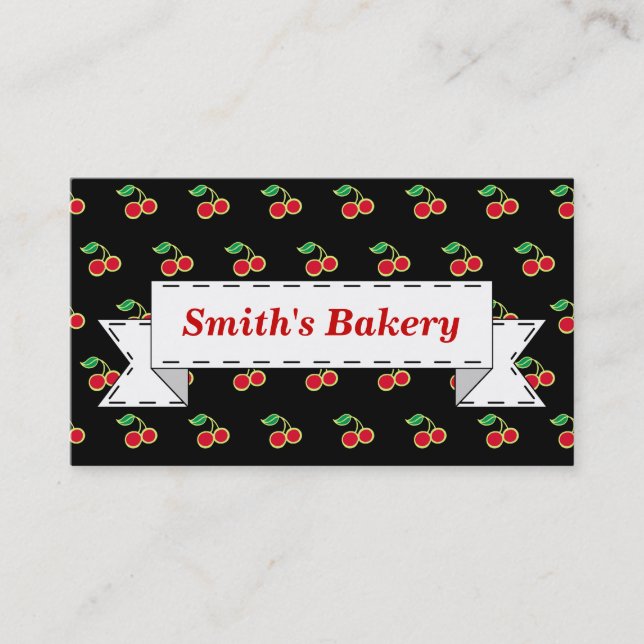 Black Cherry Business Card Visitenkarte (Vorderseite)