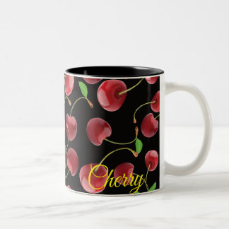 Black Cherry-Tasse Zwei-Ton-Kaffee-Tasse Zweifarbige Tasse