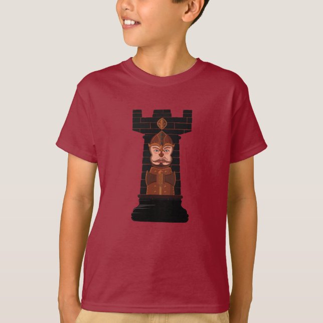 Black Chess Rook T - Shirt (Vorderseite)