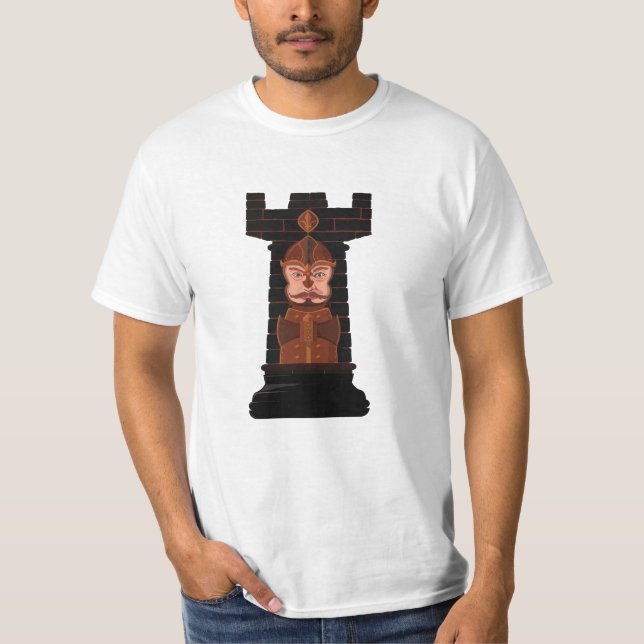 Black Chess Rook T - Shirt (Vorderseite)