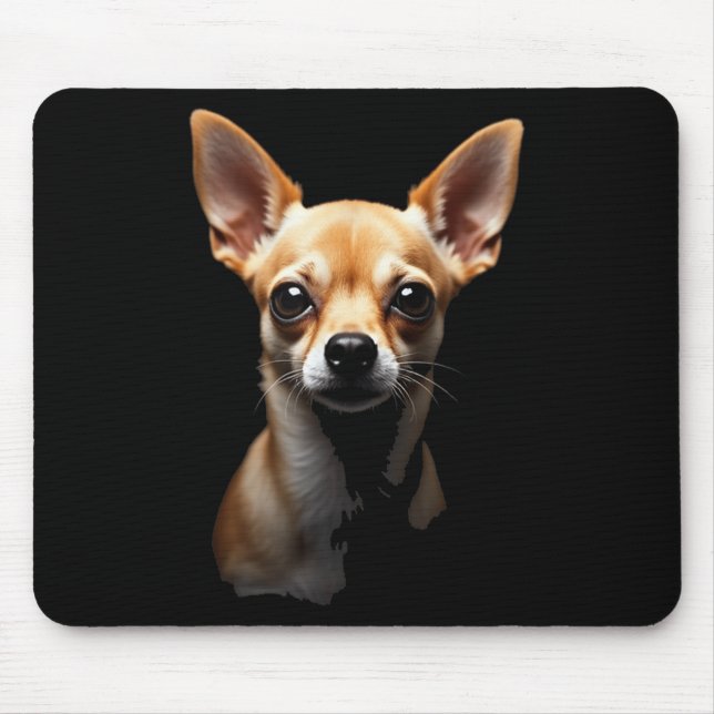 Black Chihuahua Dog Chihuahua Face Mousepad (Vorne)