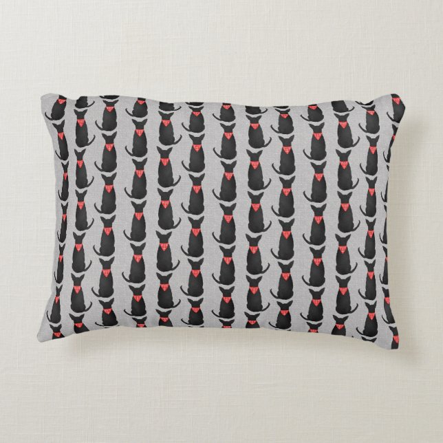 Black Chihuahua-Geschenk Dekokissen (Rückseite)