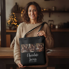 Black Chocolate Lovers Established 3 Photo Script Tasche