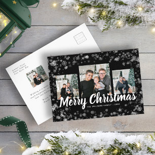 Black Christmas Foto Postcard Postkarte