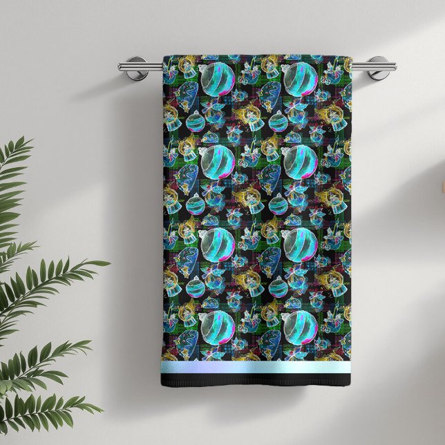 Black Christmas Globe and Orament Motif (Créateur téléchargé)